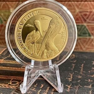 1 oz Gold Goldmünze Barbados Pelikan 2020 Rückseite