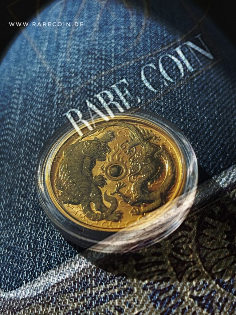 Dragón y Tigre Perth Mint 2019 Moneda de oro de 1 oz
