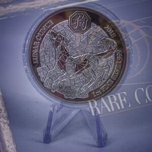 Moneta d'argento Lunar cane da 1 oz