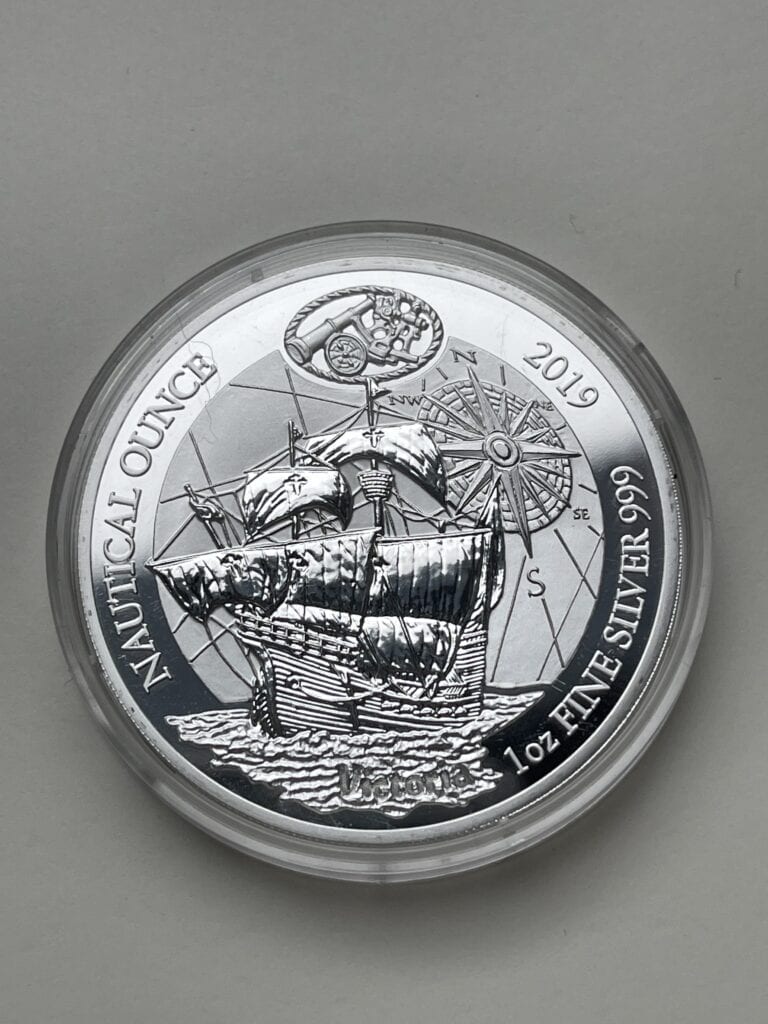 Серебряная монета Морская Руанда 2019 Виктория 1 унция