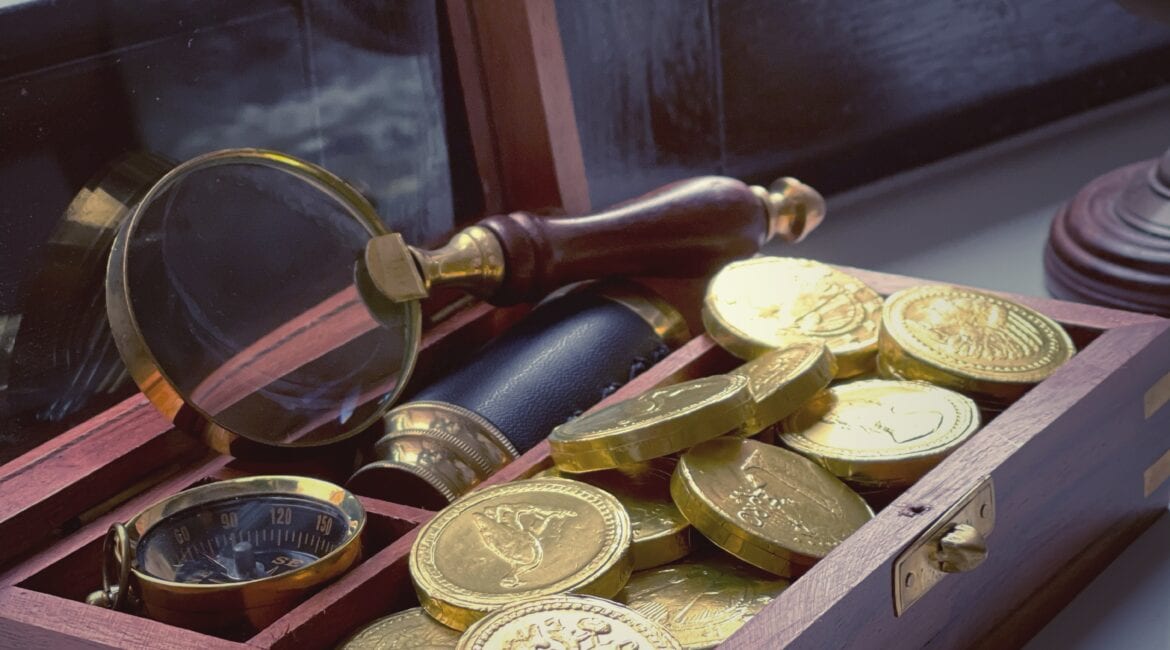 monete d'oro pentola d'oro