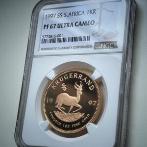 Krugerrand 1997 Sabi Sabi 1oz gold coin SAMint