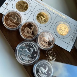 Krugerrand 5 oz Set Gold Silver Platinum 2017