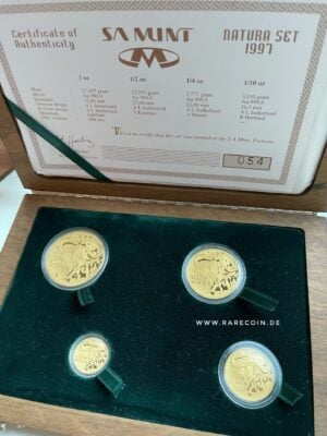 Natura Prestige 套装 1997 水牛 Sabi Sabi 金 南非铸币厂