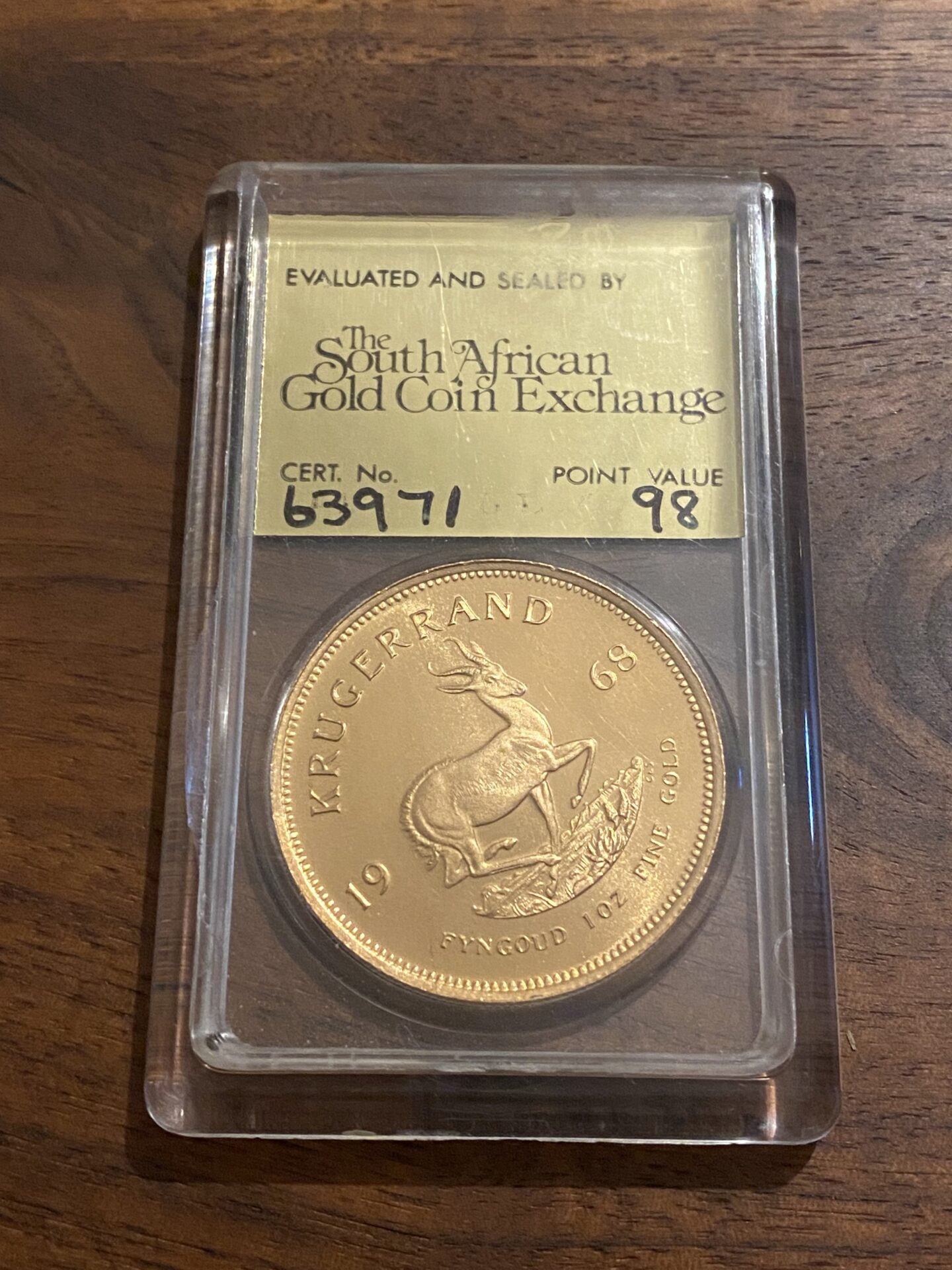 Goldmünze Krügerrand 1968 Proof 1oz SA Mint Südafrika