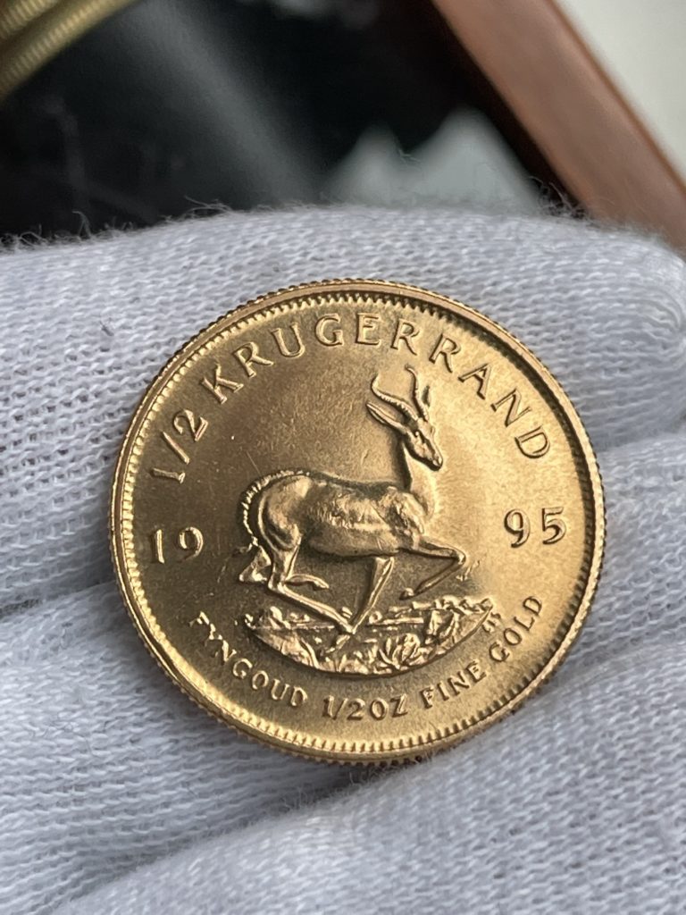 Золотая монета Крюгерранд 1/2 унции 1995 Южная Африка