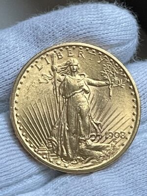 Moneta da 20 dollari St Gaudens Double Eagle del 1908