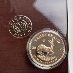 Krugerrand 2017 Proof 1oz 50 Años Mintmark