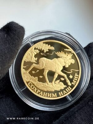 200 rublos 2015 alce Rusia moneda de oro