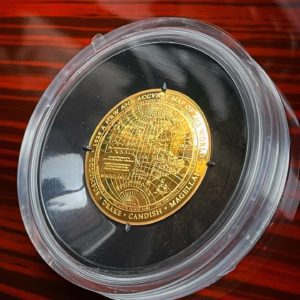 A New Map of the World 1626 Gold RAM 1oz 2018