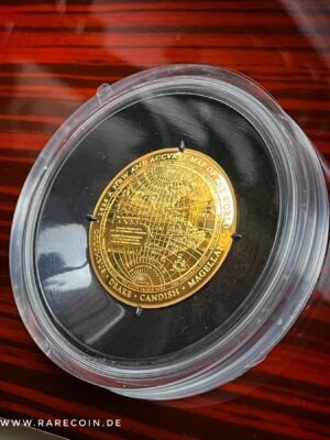 Новая карта мира. Золотая монета 1626 пробы, 1 унция, 2018 год.