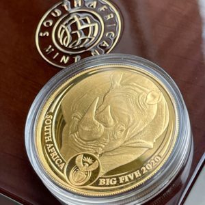 Big Five Rhino 2020 1oz Gold