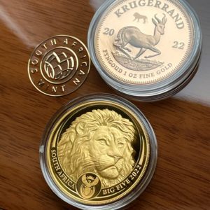 Big Five Lion 2022 Privy Set Krugerrand Oro