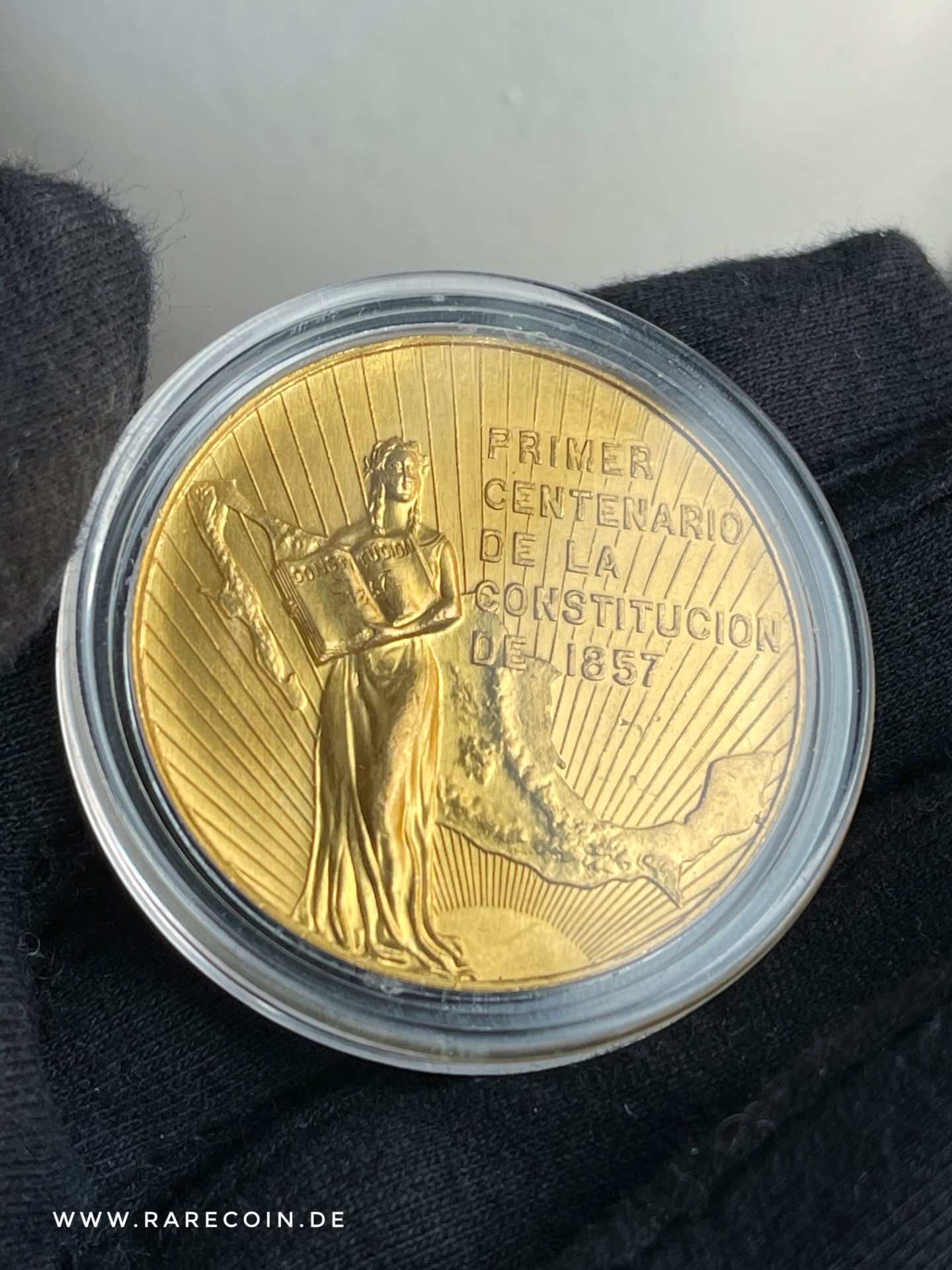 Mexiko Centennial 1957 Centenario Goldmedaille