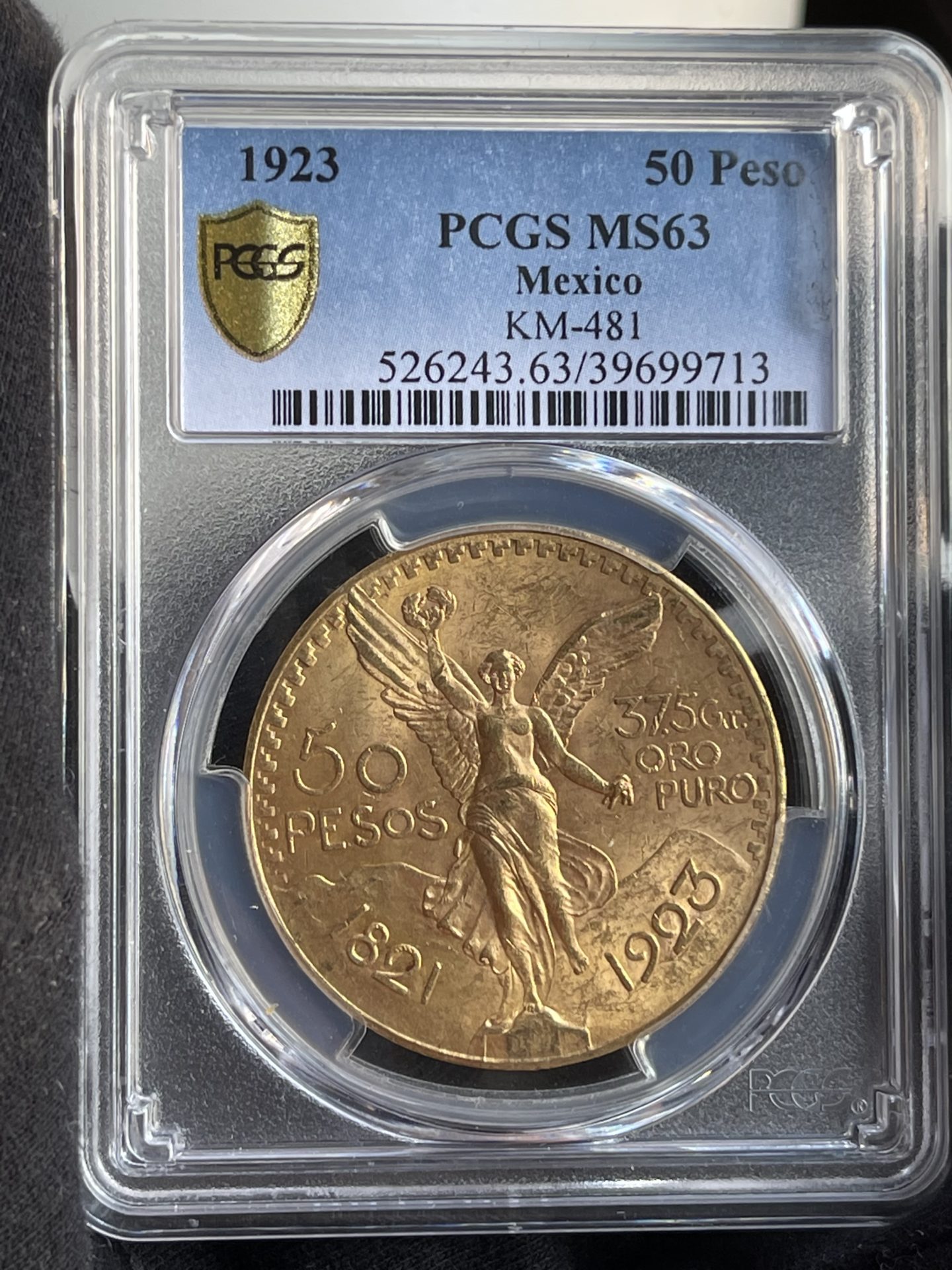 50 Pesos 1923 Centenario Gold