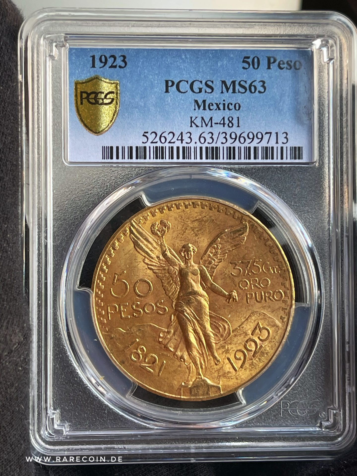 50 Pesos 1923 Centenario Gold