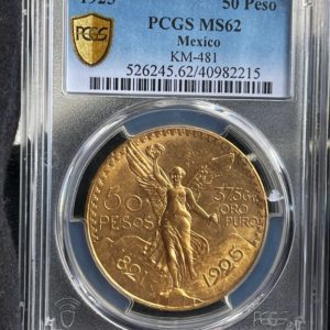 50 pesos 1925 centenario gold