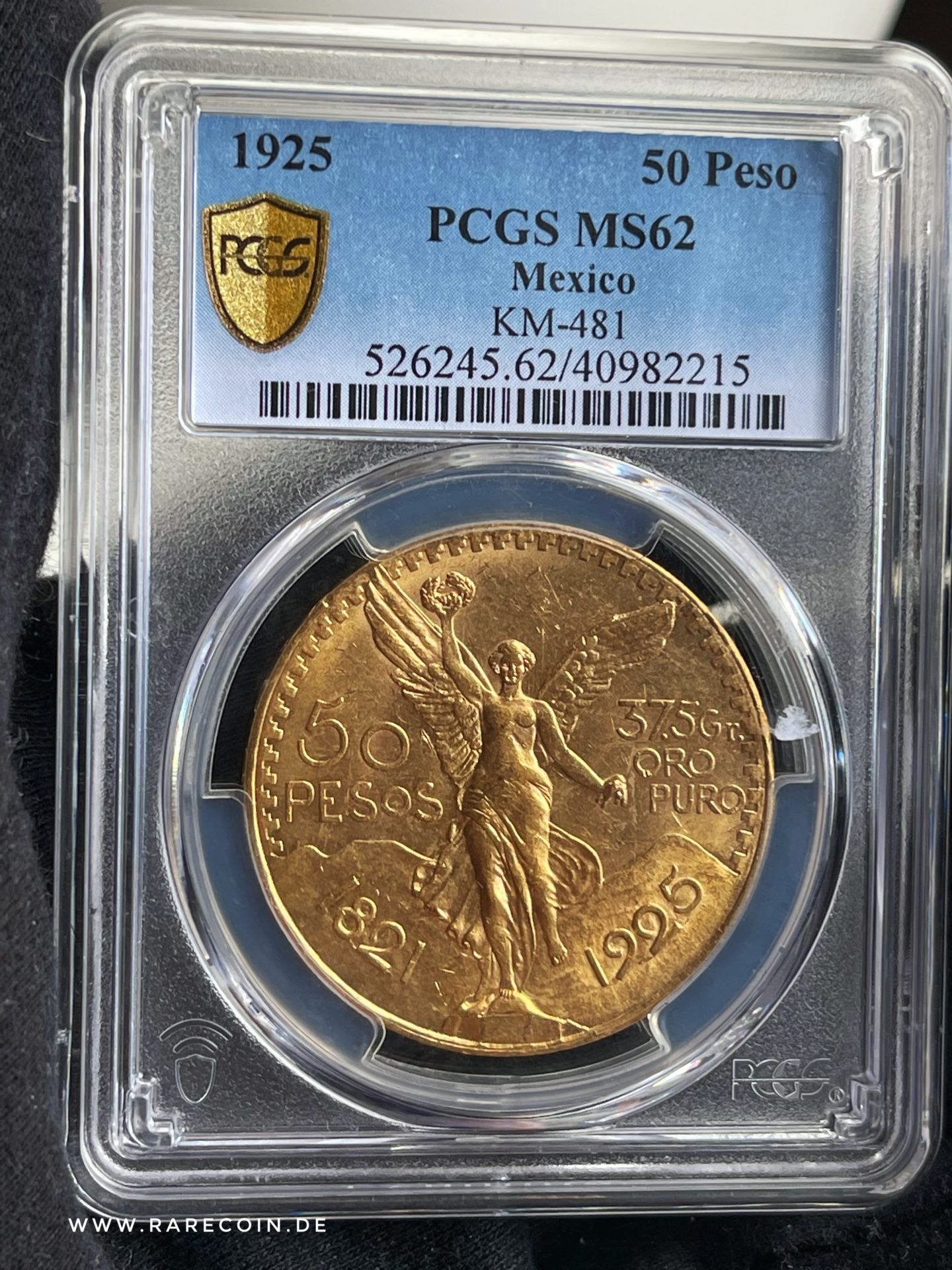 50 песо 1925 года золото Centenario