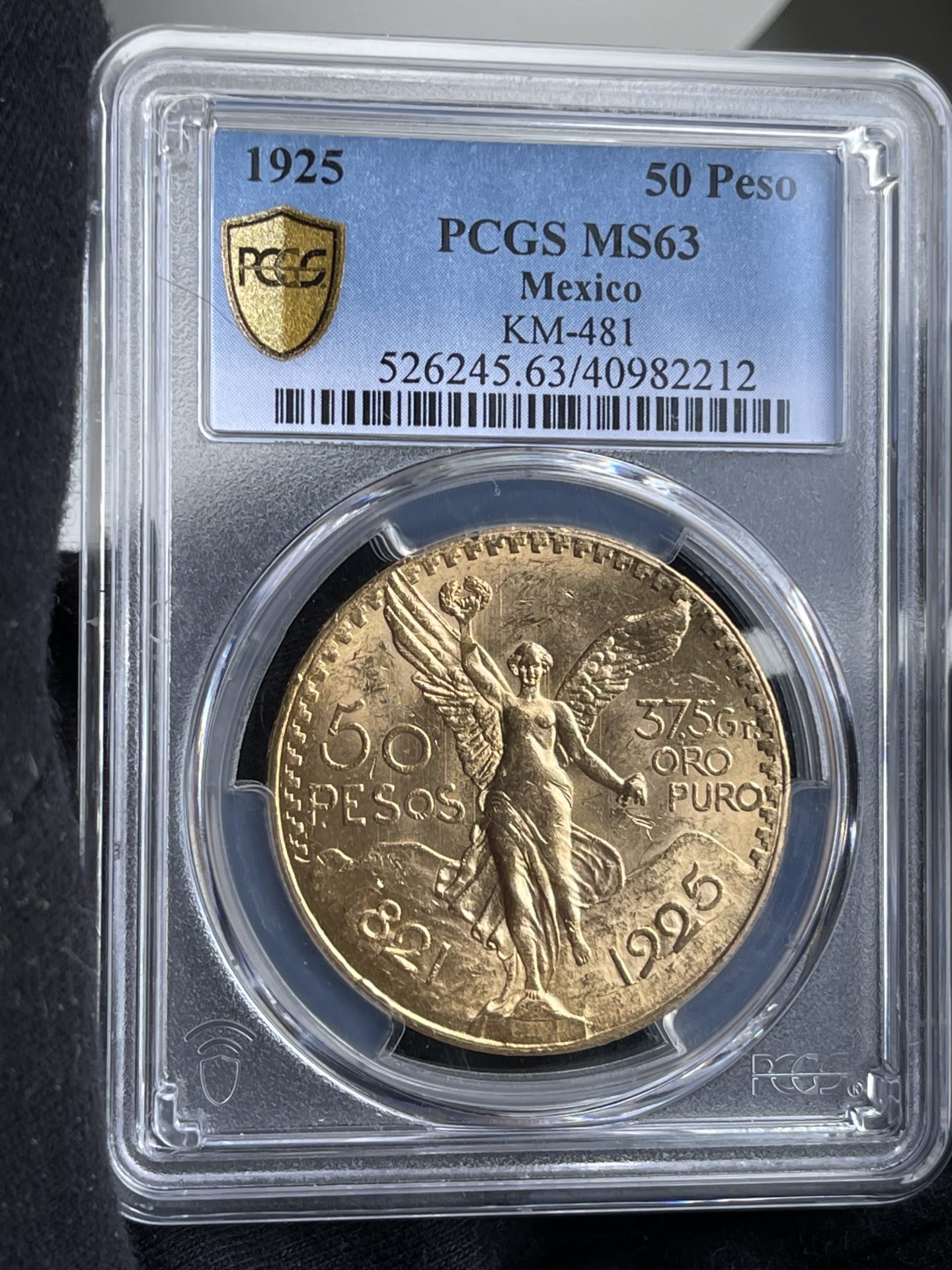 50 Pesos 1925 Centenario Gold