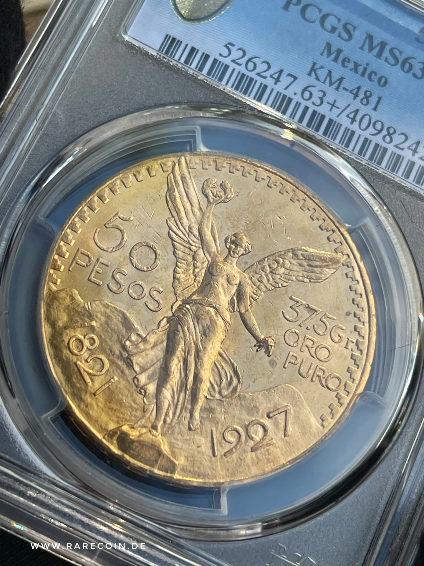 50 pesos 1927 centenario oro
