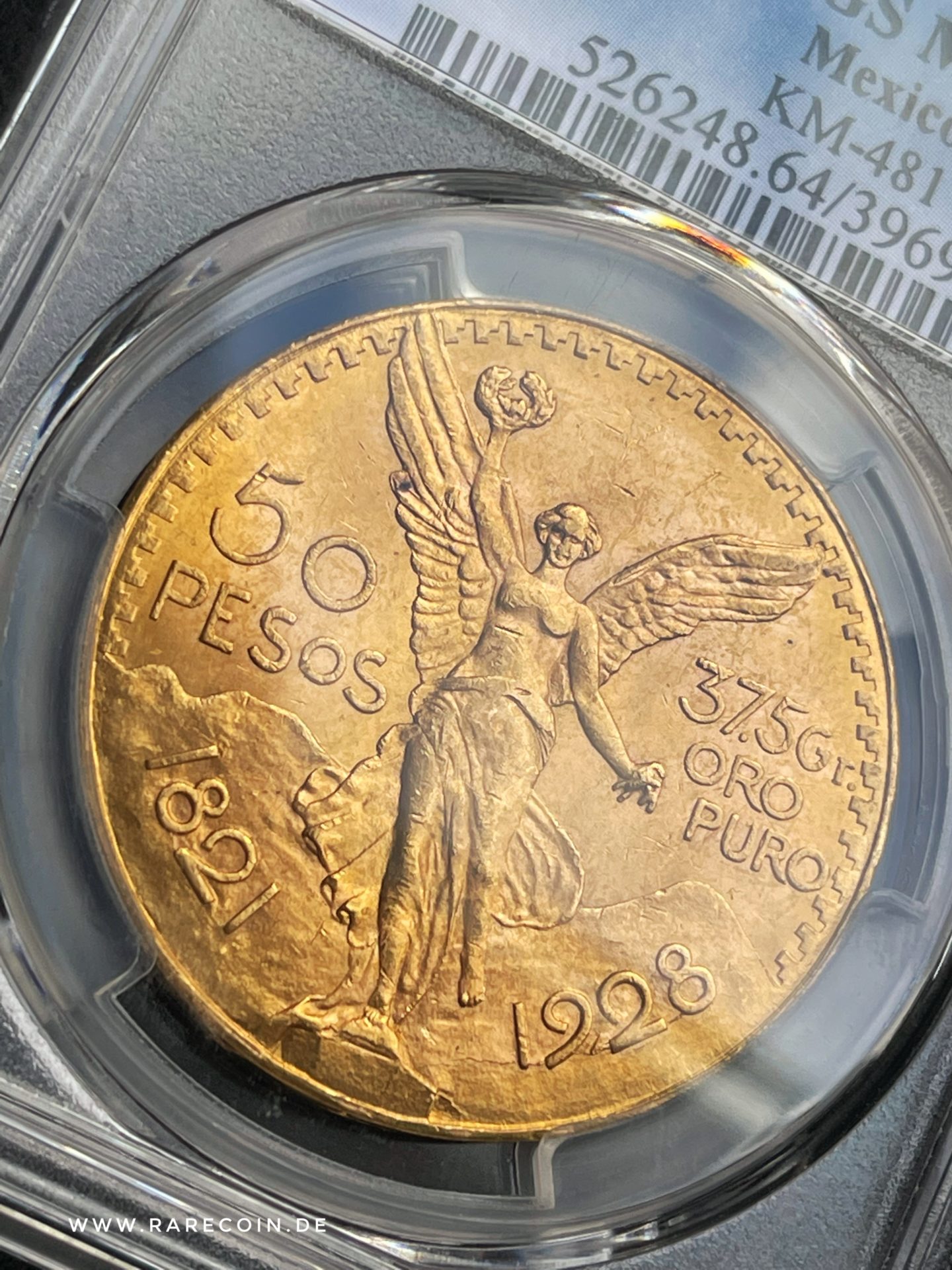 50 pesos 1928 centenario gold