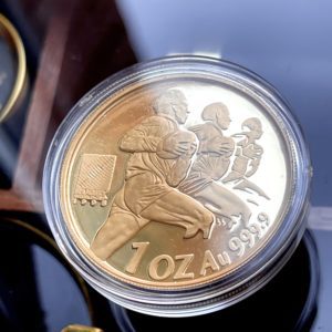 Памятное золото 1995 года по регби, 1 унция, Южная Африка