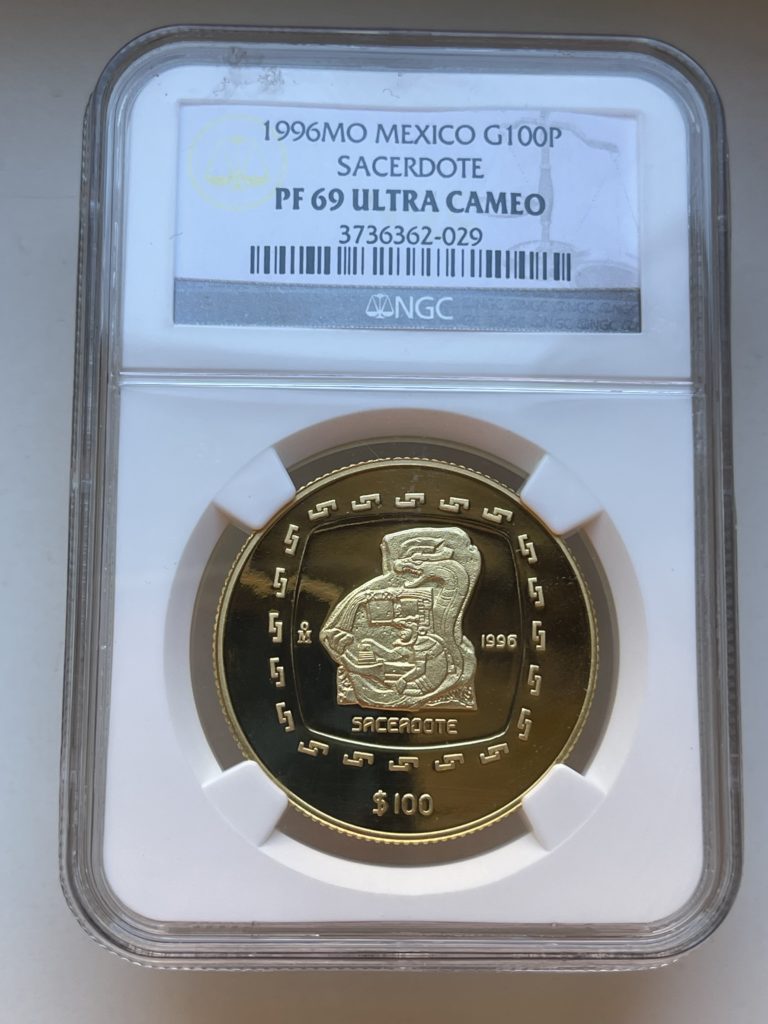 100 pesos Mexico Sacerdote 1996 NGC PF69 UCAM