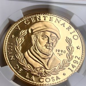 Cuba 100 Pesos 1990 Juan de la Cosa NGC PF68 UCAM