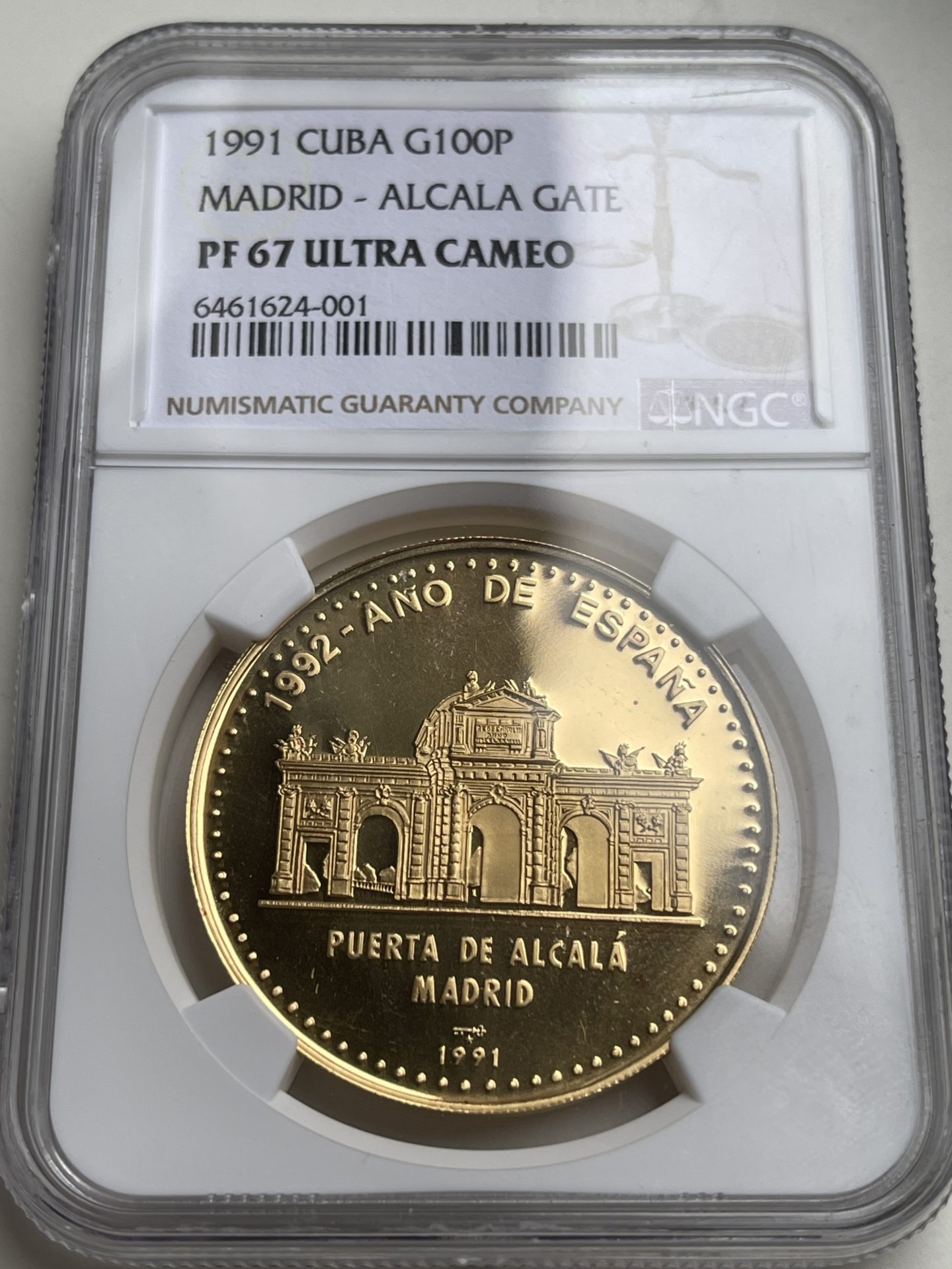 Cuba 100 Pesos 1991 Puerta de Alcala Madrid
