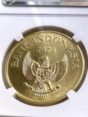 印度尼西亚-科莫多-龙-1974-NGC-ms64_4 印度尼西亚 – 科莫多龙 100000卢比 1974 NGC MS64