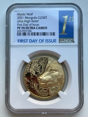 神秘狼 2021 蒙古 1oz NGC PF70 UCAM COA 006