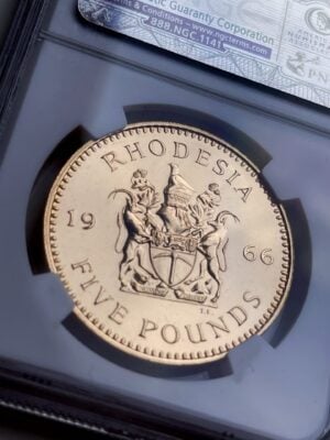 罗得西亚 1966 5磅证明 NGC PF63