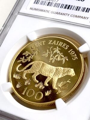 zaire-1975-100-zaires-wwf-leopard-gold-ngc-pf69-ucam_3 Zaire 1975 100 Zaire's Leopard NGC PF69 UCAM