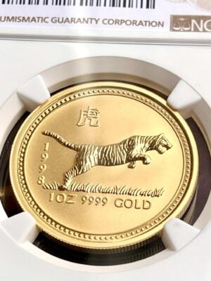 Australia – Serie Lunar I – Tigre – 1998 – 100 dólares – NGC MS70 – 1 onza de oro