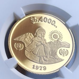 Bolivien – Jahr des Kindes – 4000 Pesos Bolivianos – 1979 – NGC PF69 Ultra Cameo