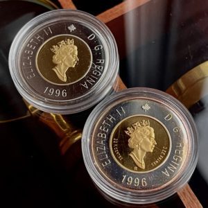 Канада 2 доллара 1996 года золото серебро биметалл