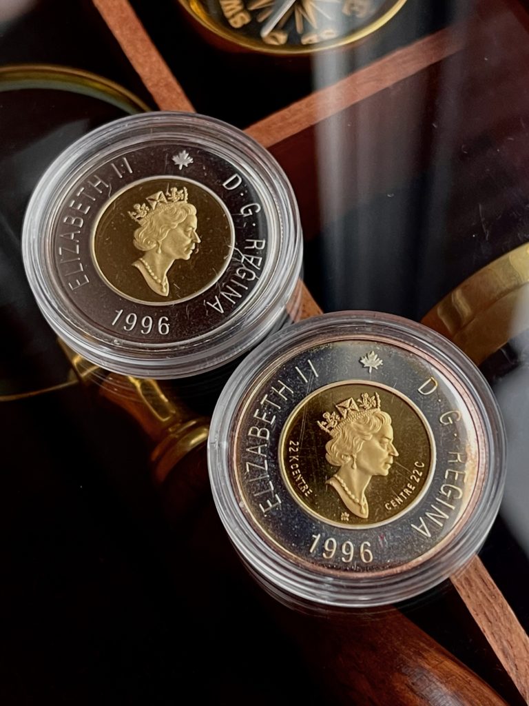 Канада 2 доллара 1996 года золото серебро биметалл