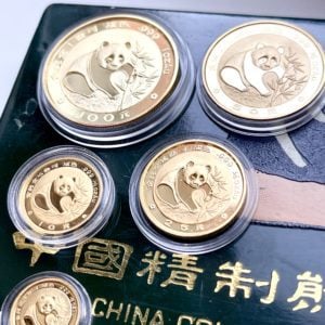 China Panda 1988 – Proof – 5 Münzen Set – Gold