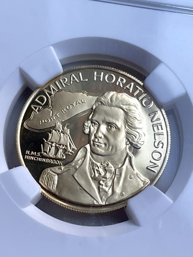 Jamaica Admiral Nelson 100 Dólares 1976 NGC PF69 UCAM