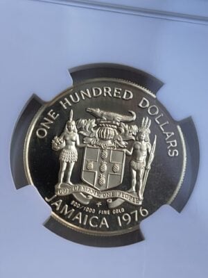 牙买加-海军上将-霍雷肖-纳尔逊-100美元1976-NGC-PF69-超cameo_4 牙买加 Admiral Nelson 100美元 1976年 NGC PF69 UCAM