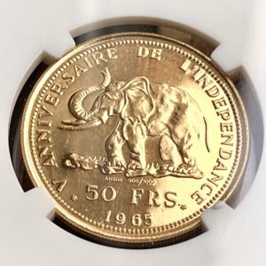 Congo – 50 francos – 1965 – 5 años de independencia – NGC PF66