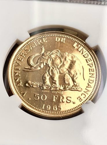 Congo – 50 francos – 1965 – 5 años de independencia – NGC PF66