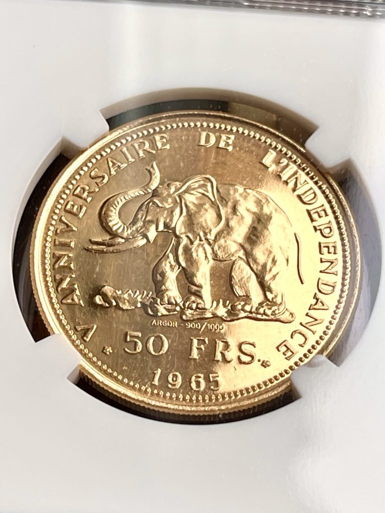 刚果 – 50法郎 – 1965年 – 独立5年 – NGC PF66