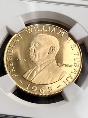 Liberia - $30 Gold - 1965 - Tubman - 70th Birthday - MGC PF68 Ultra Cameo