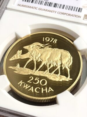 Malawi – Nyala – 250 Kwacha – 1978 – NGC PF69 Ultra Cameo – Gold Proof