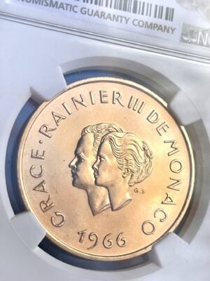 1966 200 Francos Mónaco MS65 Oro