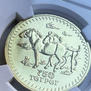 Mongolie 1976 Chevaux Sauvages Or NGC MS67