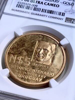 Uruguay Movimiento Revolucionario 150 Años 1975 NGC PF66 UCAM