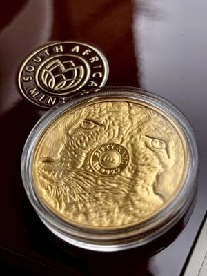 大五豹2020系列赛1-1盎司金proof_2 Big Five Leopard 2020 1盎司金牌