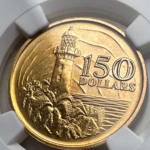 Singapur – 150 Dollars Founding of Singapore – Gold – NGC MS66